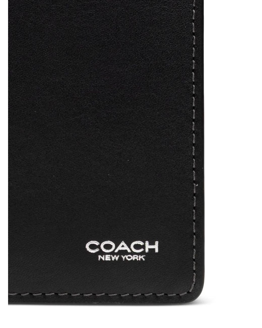 Portacarte Con Logo di COACH in Black da Uomo