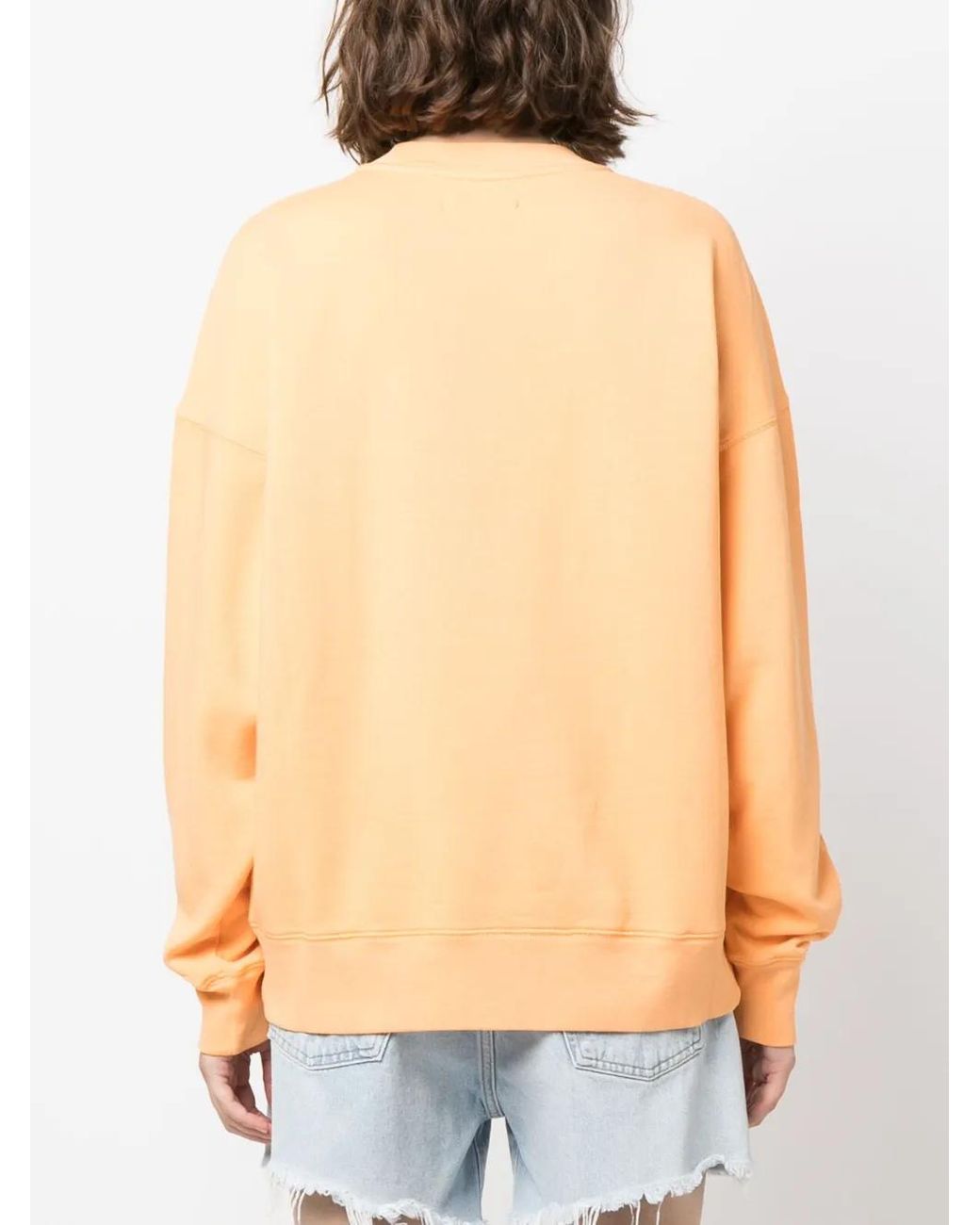 Autry Yellow Logo-Print Cotton Sweatshirt