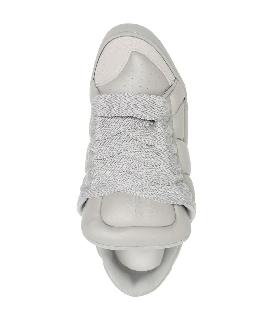 Lanvin Gray Leather Curb Xl Sneakers for men