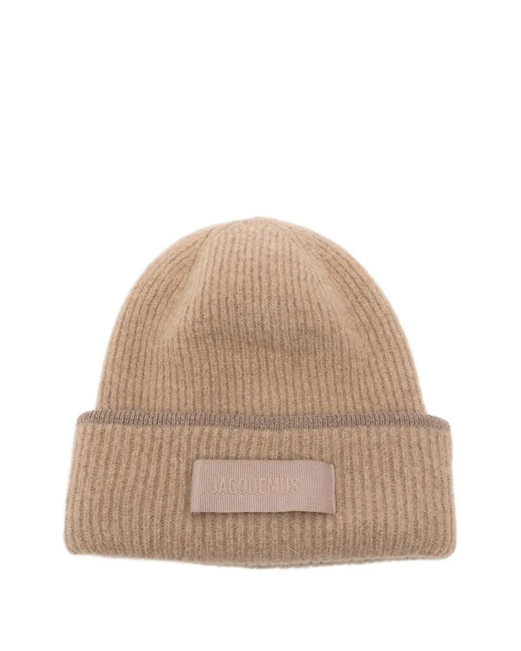 Bonnet Côtelé À Patch Logo Jacquemus en coloris Natural