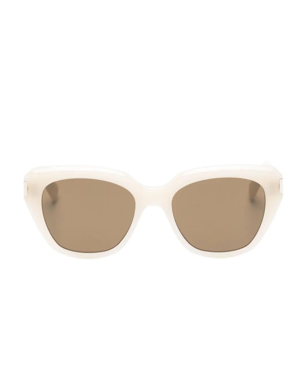Saint Laurent Natural Geometric-Frame Sunglasses