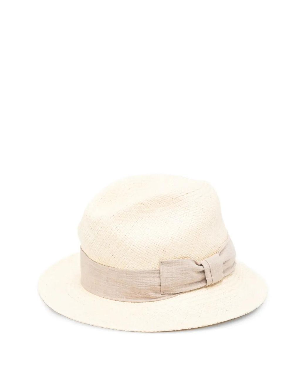 Panicale Natural Panama Bow-Detail Hat for men