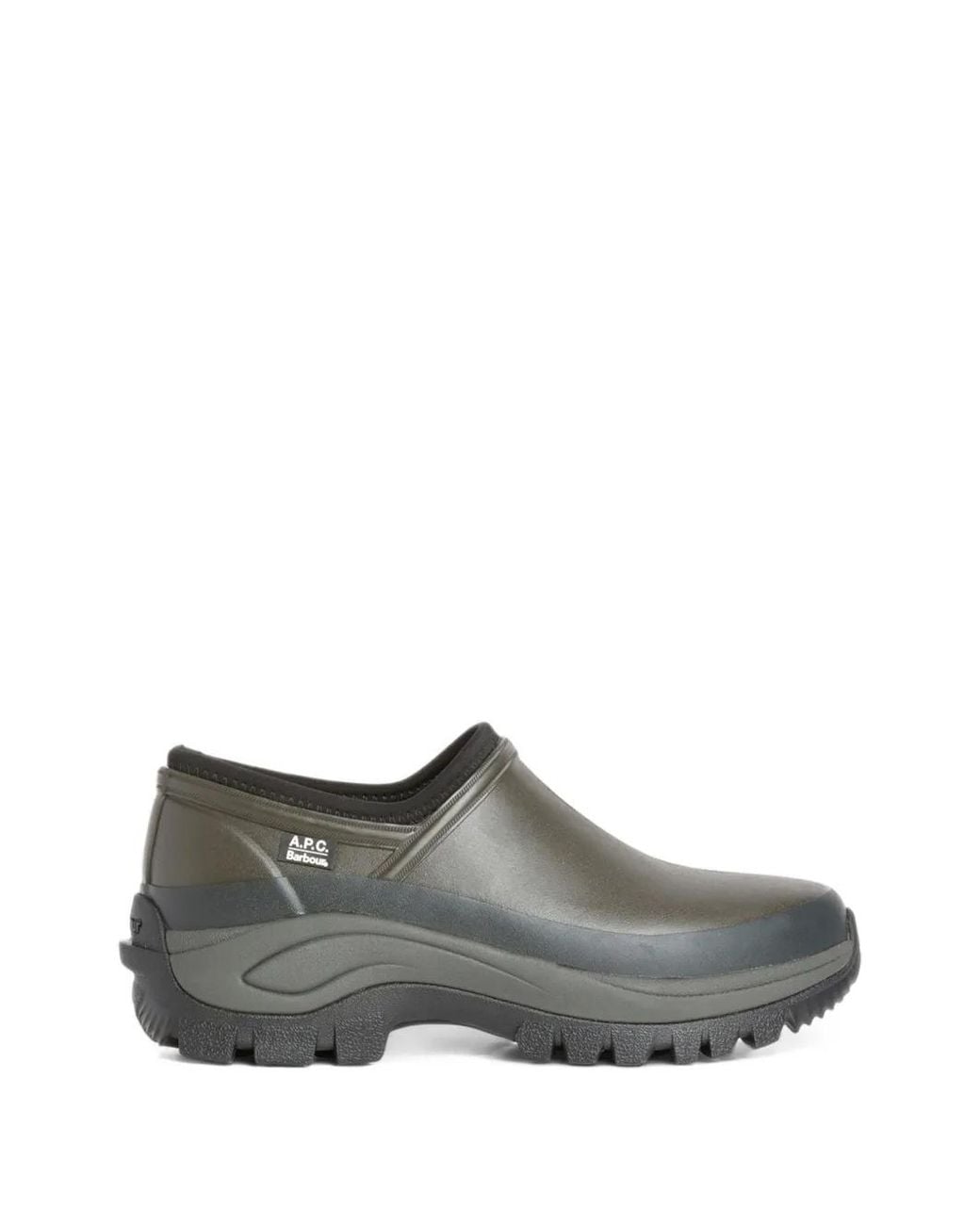 Barbour Gray X A.P.C. Logo-Patch Boots for men