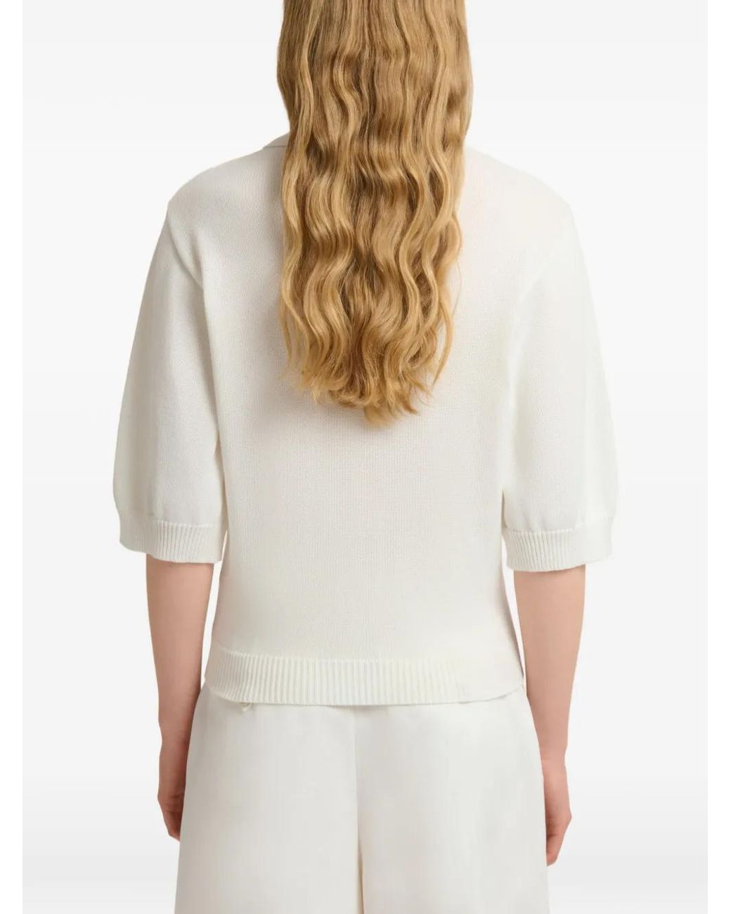 Marni White Cotton Knit Cardigan
