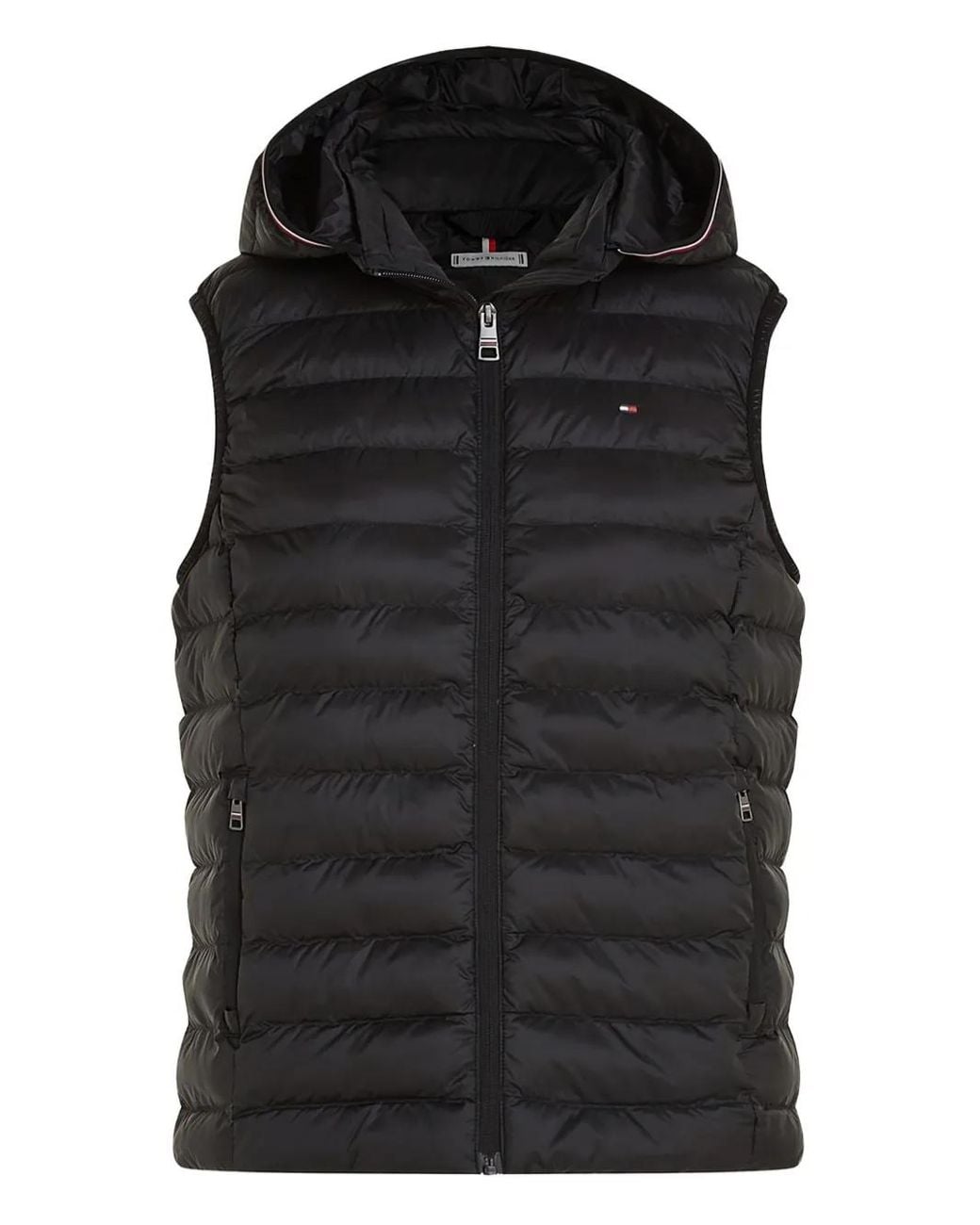 Chaleco Acolchado Con Capucha Tommy Hilfiger de color Black