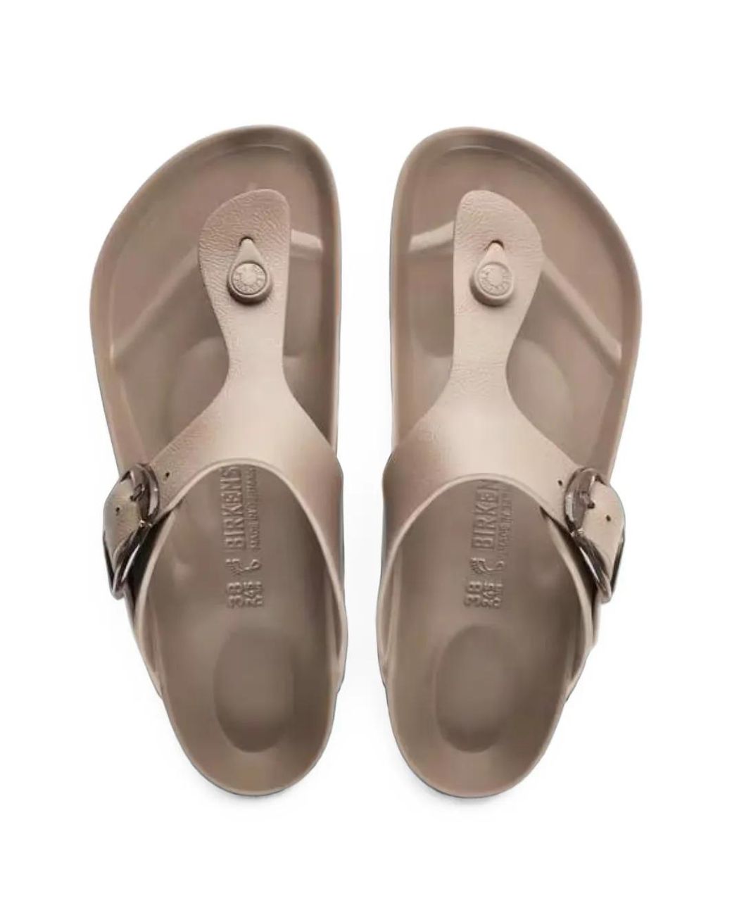 Birkenstock Brown Gizeh Big Buckle Buckle-Fastening Slides