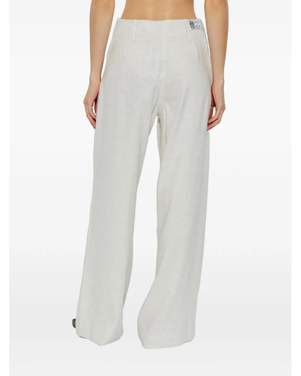 Samsøe & Samsøe White Saiben Wide-Leg Trousers