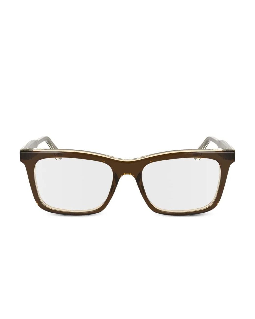 Calvin Klein Brown Rectangle-Frame Glasses for men