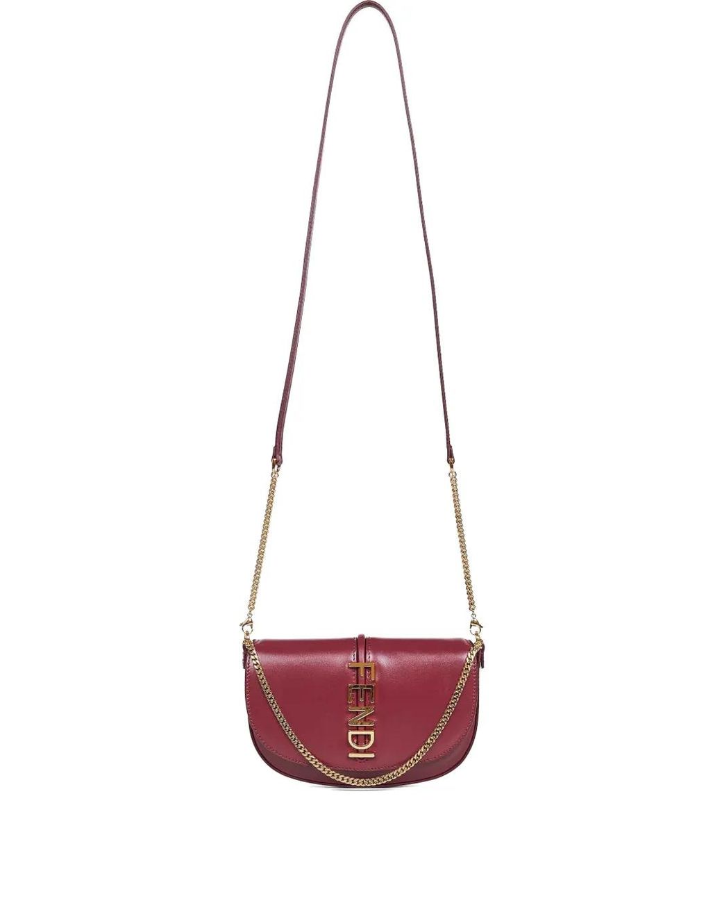 Fendi White Graphy Leather Mini Bag