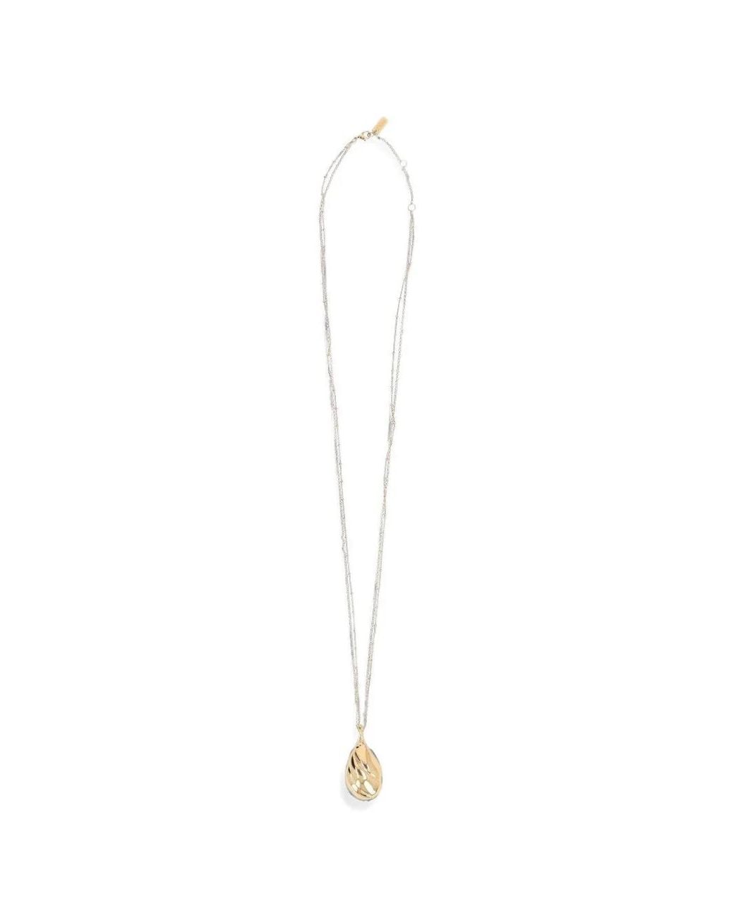 Chloé White Mirror Pendant Necklace