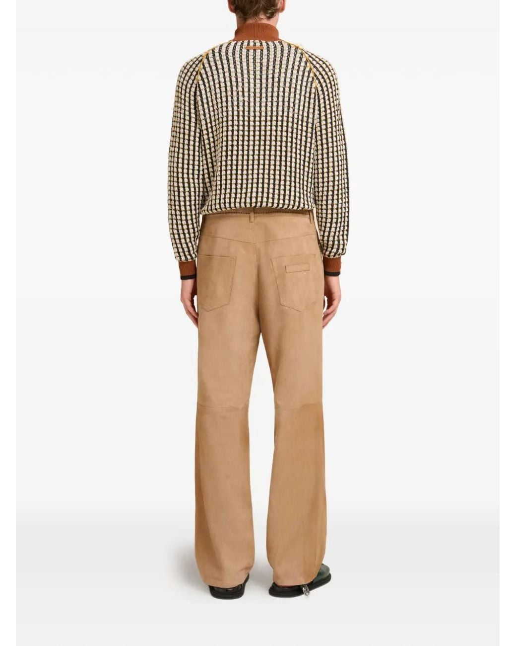 Marni Natural Cutout-Detail Trousers for men
