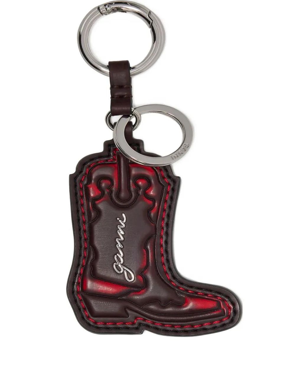 Ganni Purple Boot-Shaped Keyring