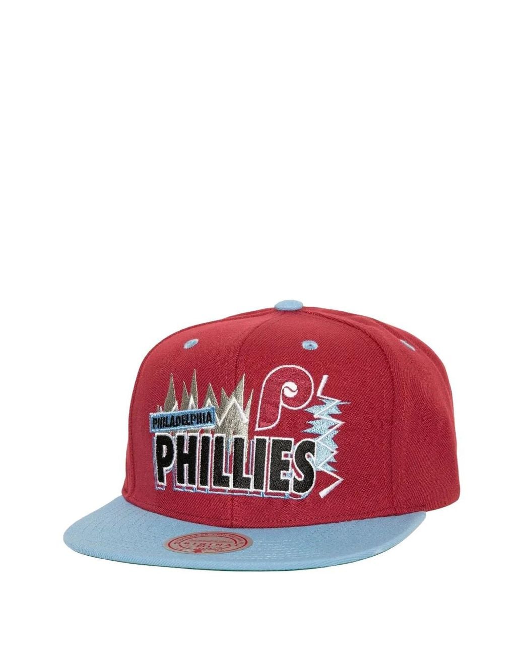 Mitchell & Ness Red X Mlb Cooperstown Buzz Philadelphia Phillies Snapback Cap for men