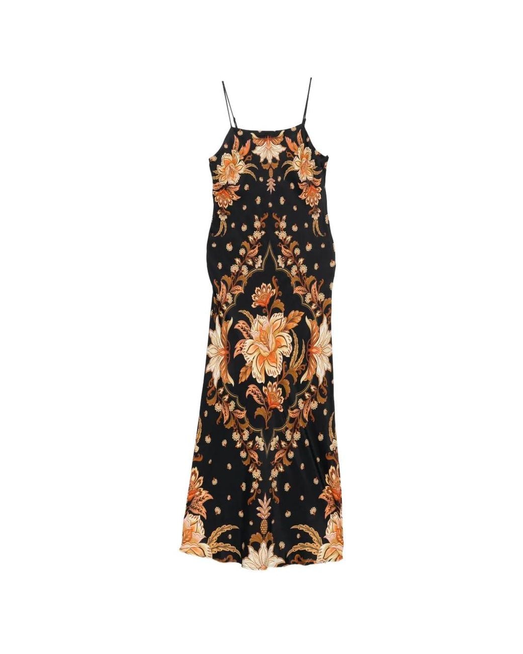 Farm Rio White Majestic Garden Lenzing Ecovero Viscose Slip Maxi Dress