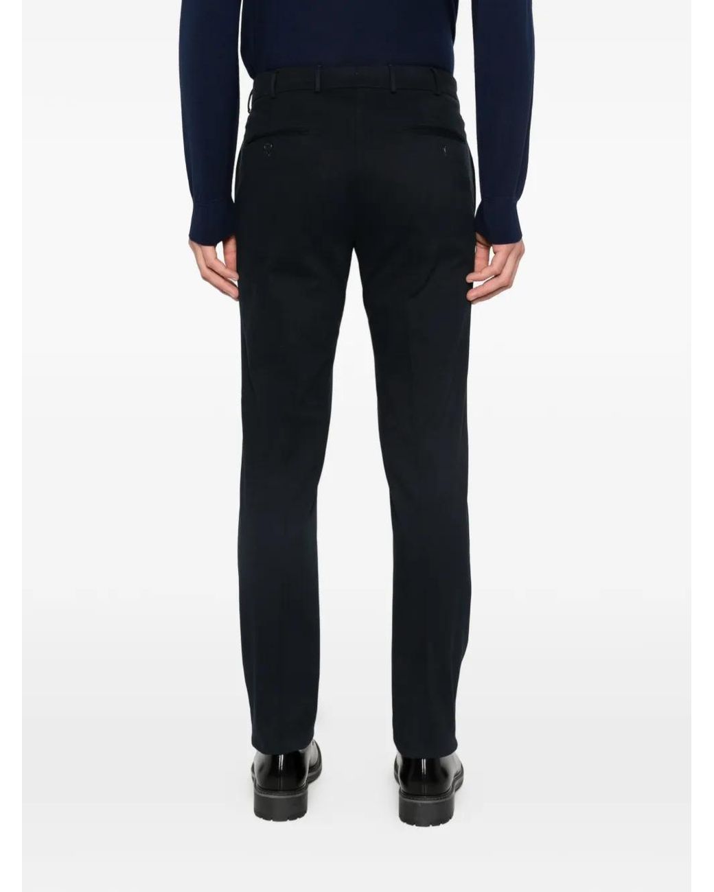 Slowear Black Belt-Loop Trousers for men