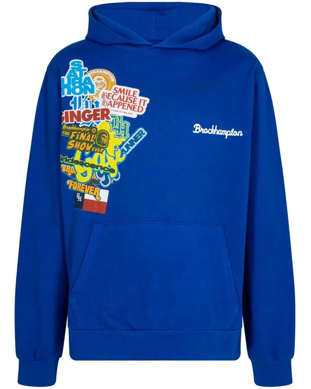 BROCKHAMPTON Blue Forever Graphic-Print Cotton Hoodie for men