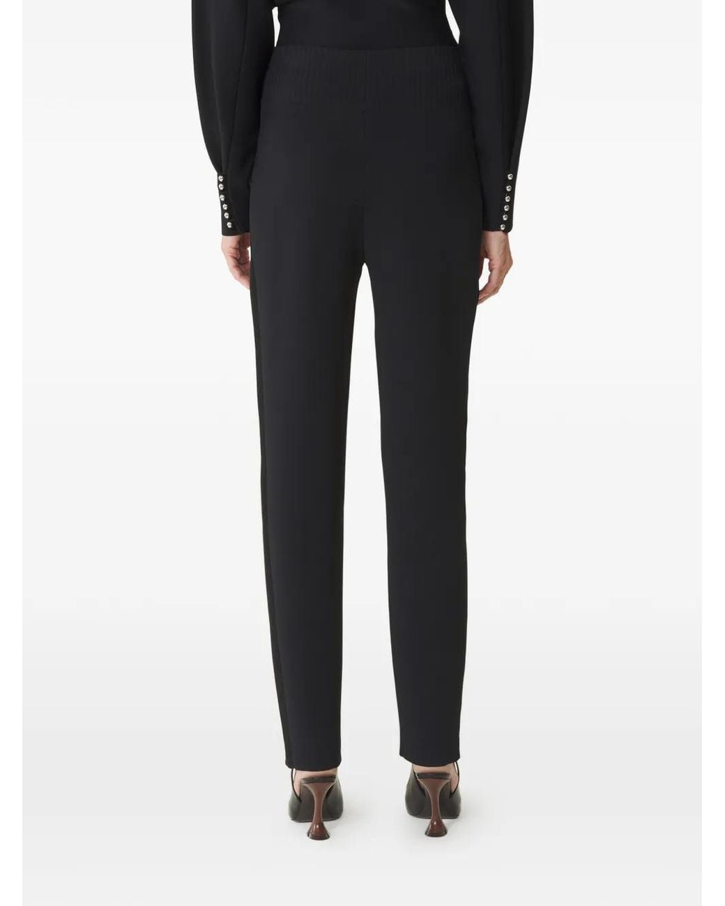 Lanvin Blue Ribbed-Waistband Trousers