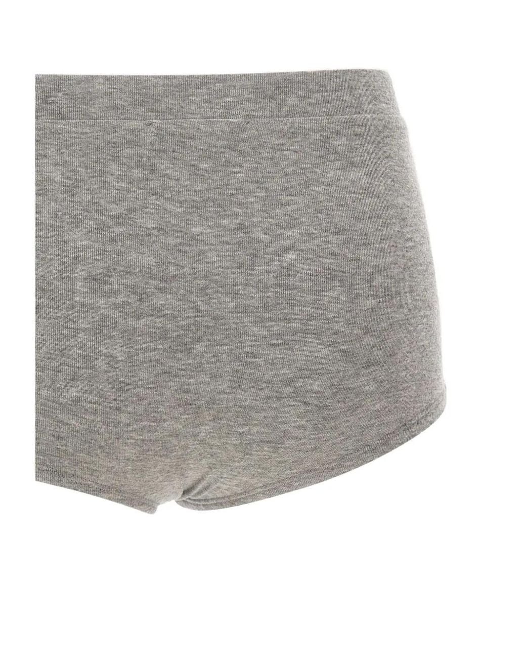 Entire studios Gray Booty Buttons-Ribbed Shorts