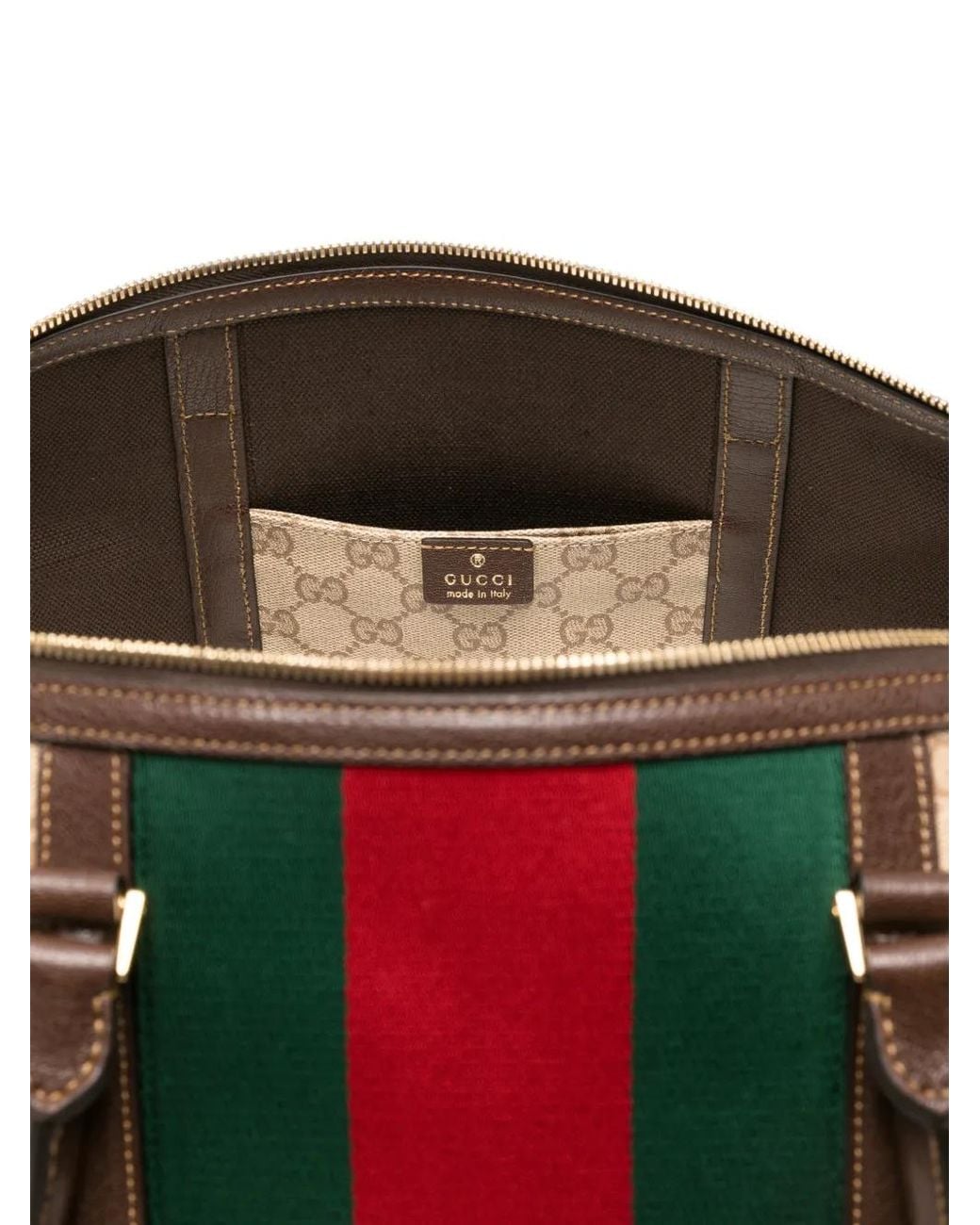 Gucci Natural Medium Monogram-Pattern Duffle Bag for men
