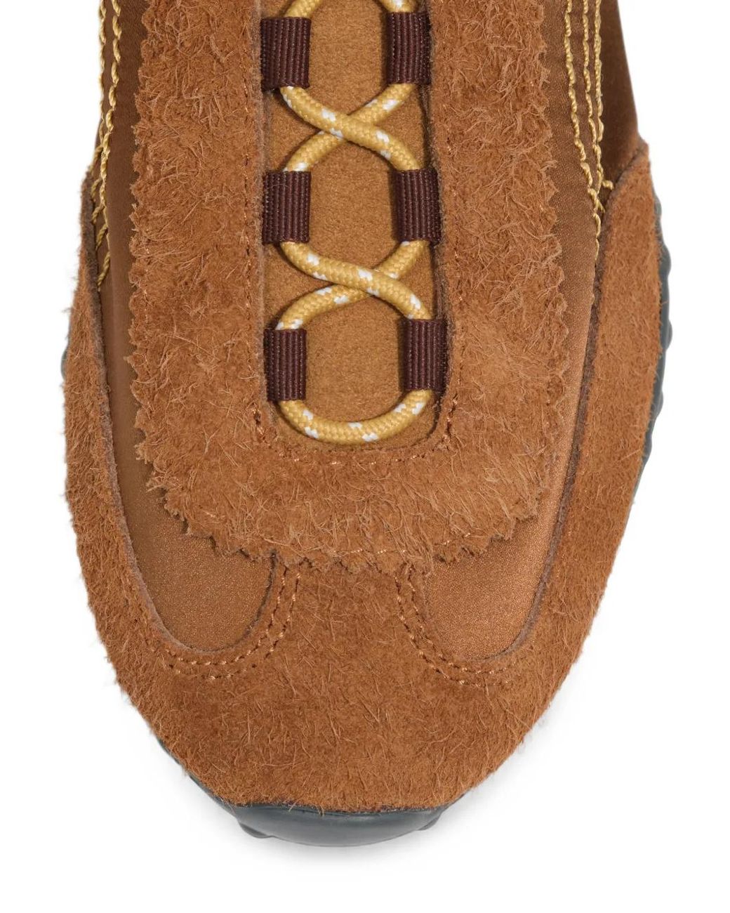 Bimba Y Lola Brown Tan Suede And Satin 13 22 Sneakers