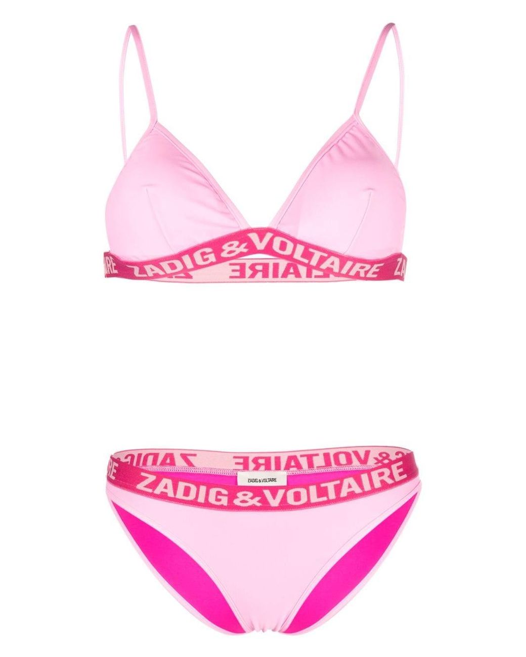 Set bikini con logo di Zadig & Voltaire in Rosa | Lyst
