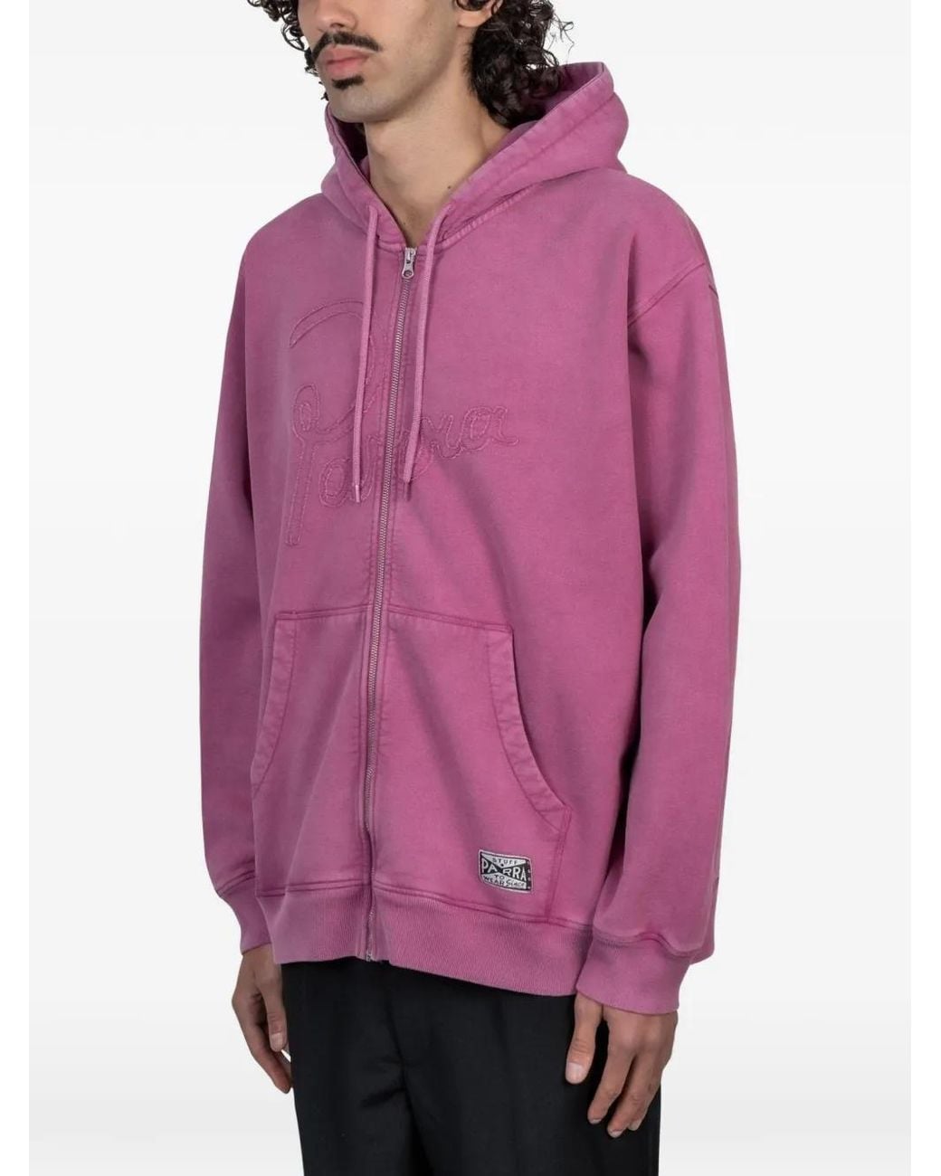 by Parra Pink Hoodie Zippé Not Fade Away for men