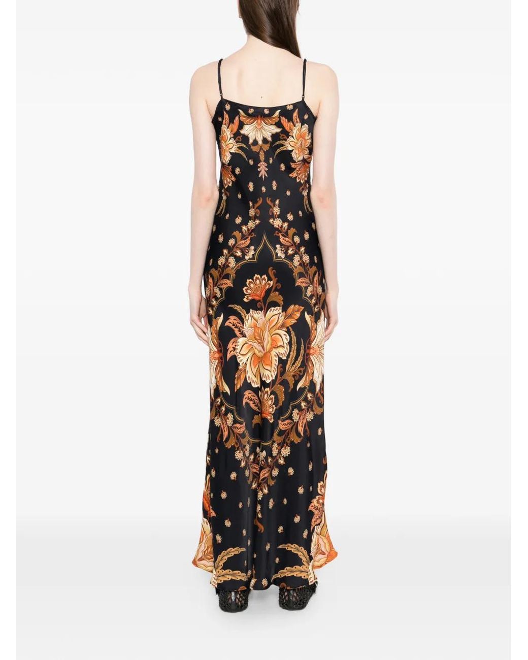 Farm Rio White Majestic Garden Lenzing Ecovero Viscose Slip Maxi Dress