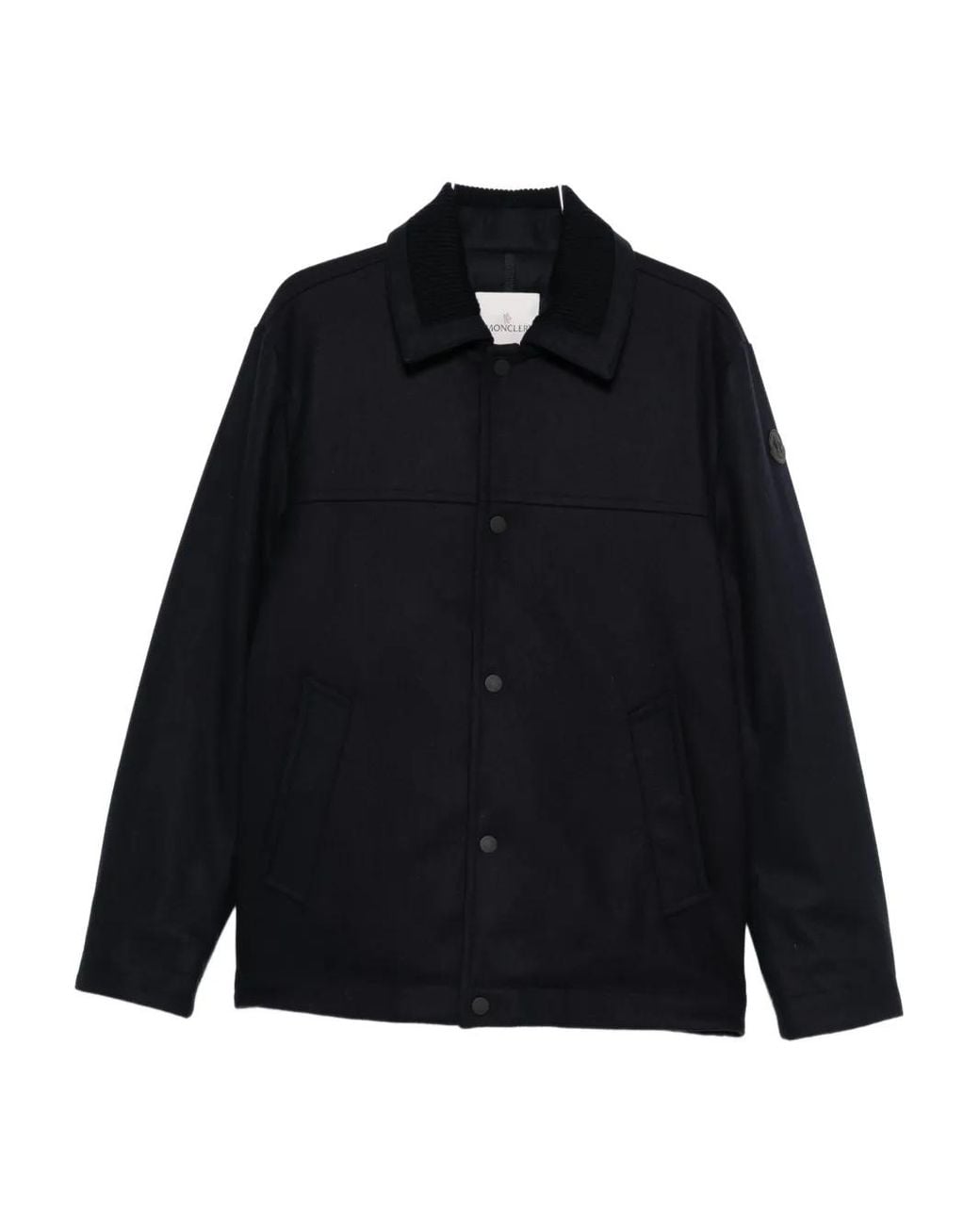 Moncler Emilion Jack Met Geribbelde Kraag in het Black voor heren