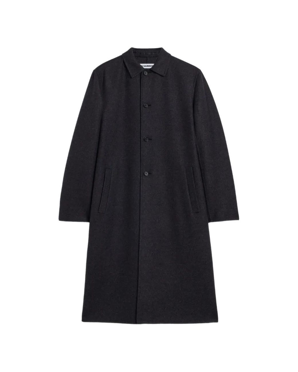 Jil Sander Blue Double Cashmere Coat for men