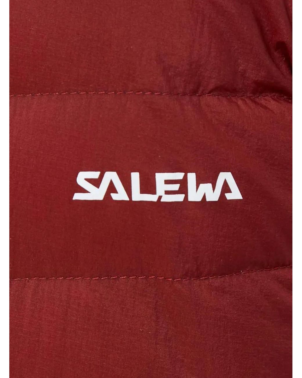 Salewa Red Hooded Quilted Jacket