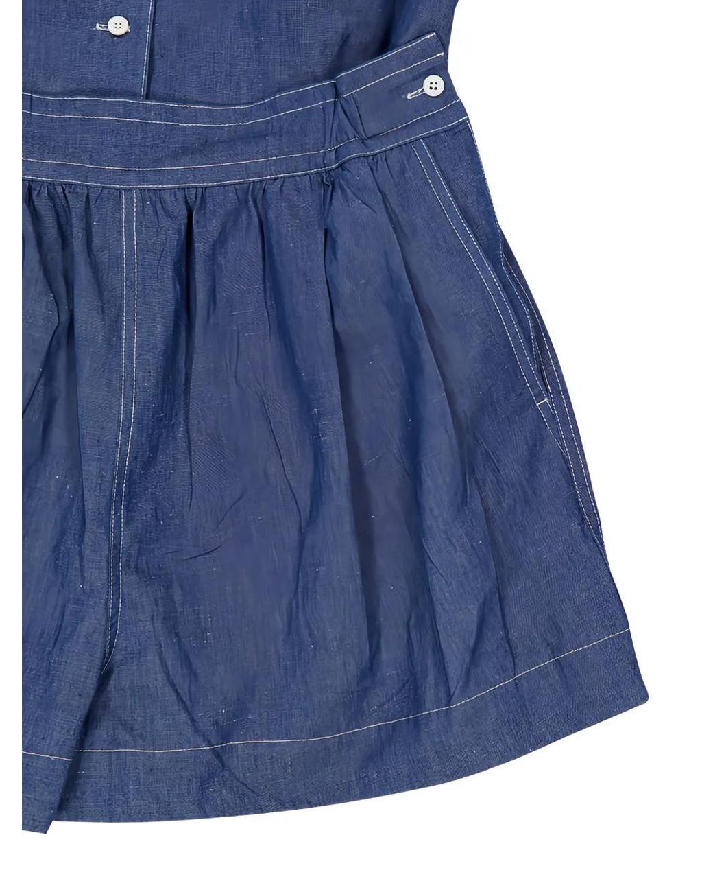 Prada Blue Pocket Button Jumpsuit