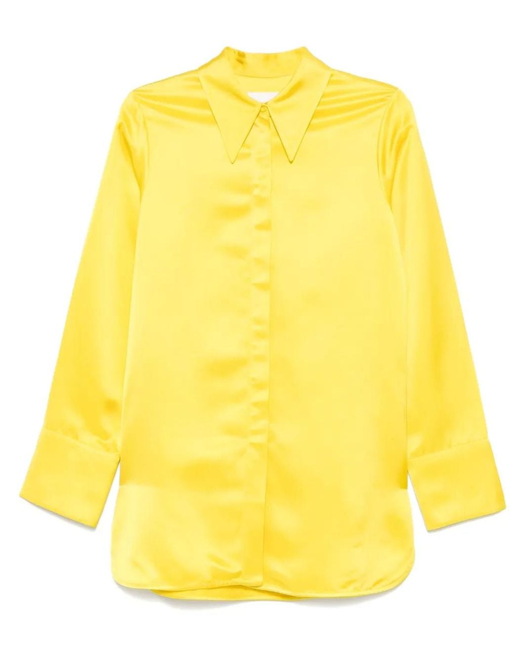 Jil Sander Yellow Satin Shirt
