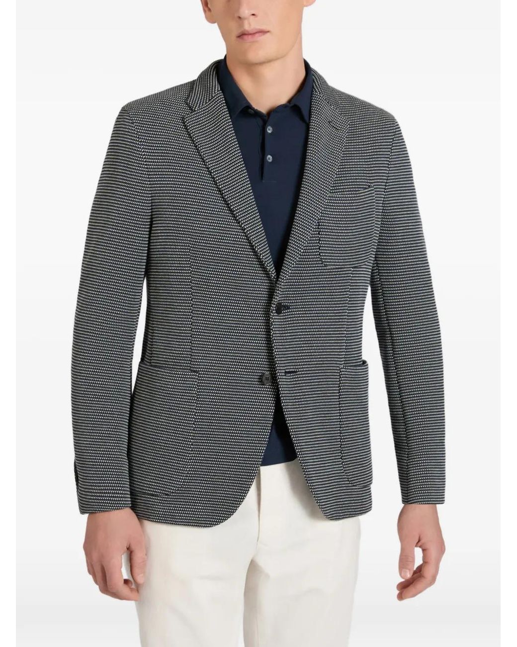 Slowear Gray Micro-Patterned Blazer for men