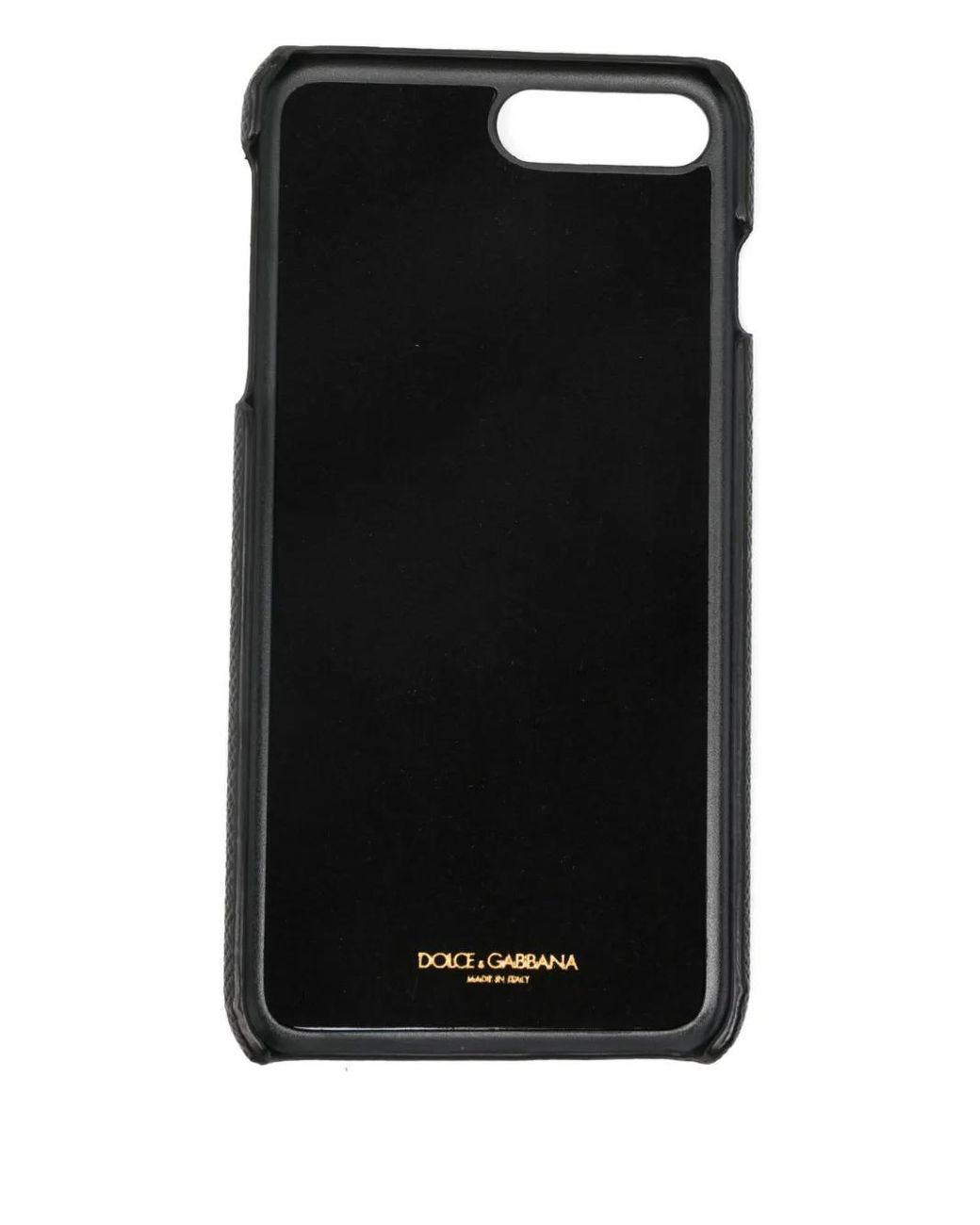 Dolce & Gabbana Black Embossed-Heart Iphone Case