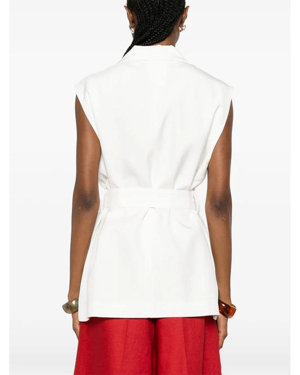 P.A.R.O.S.H. White Viscose Jacket
