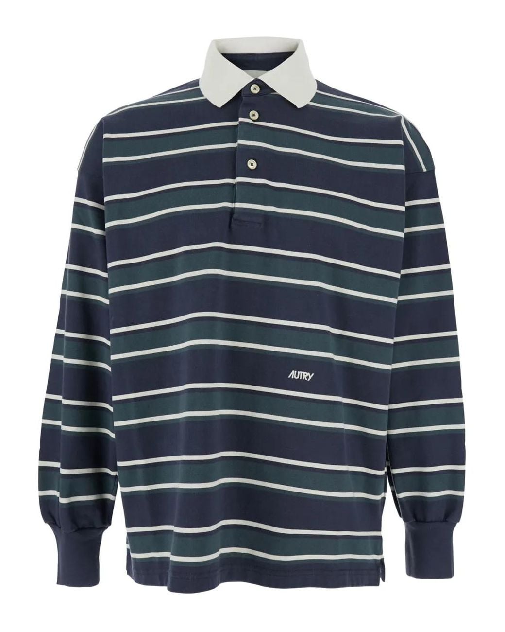Autry Gestreept Poloshirt in het Blue voor heren