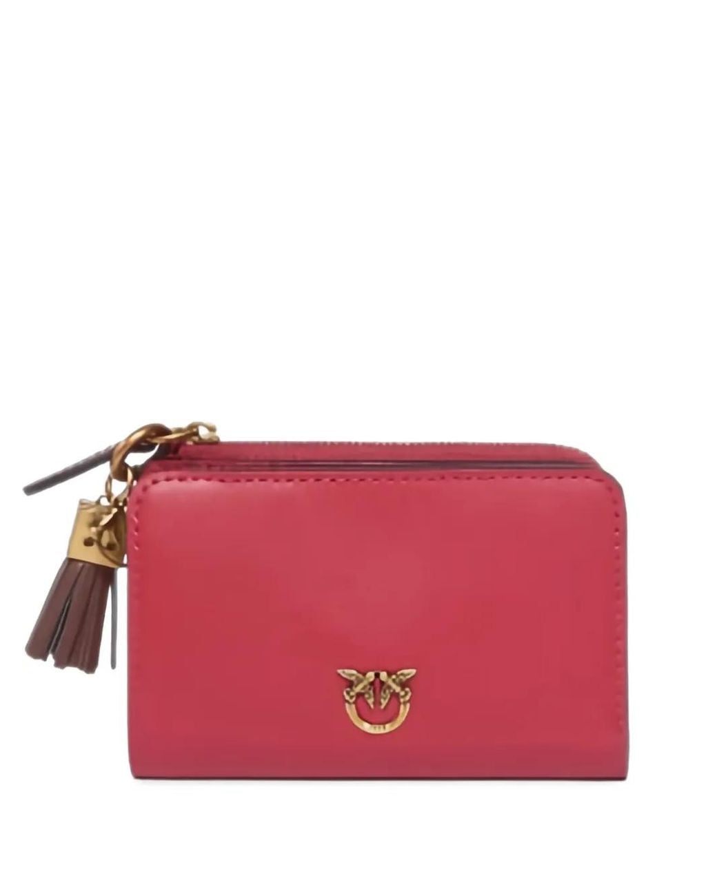 Pinko Red Love Birds Tassel Wallet