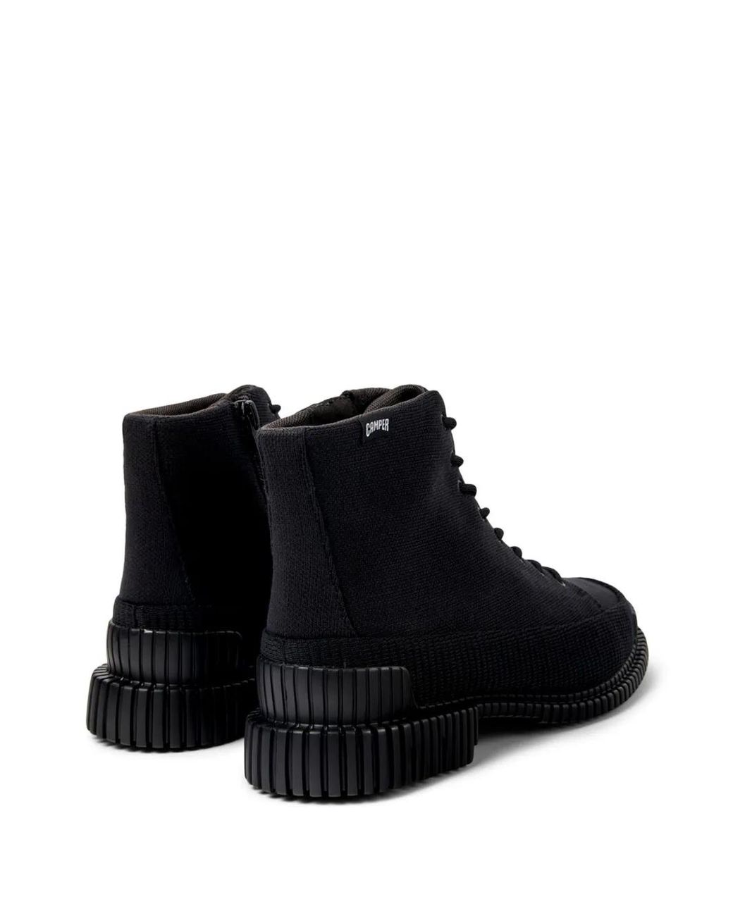 Camper Black Recycled Pix Lace-Up Boots