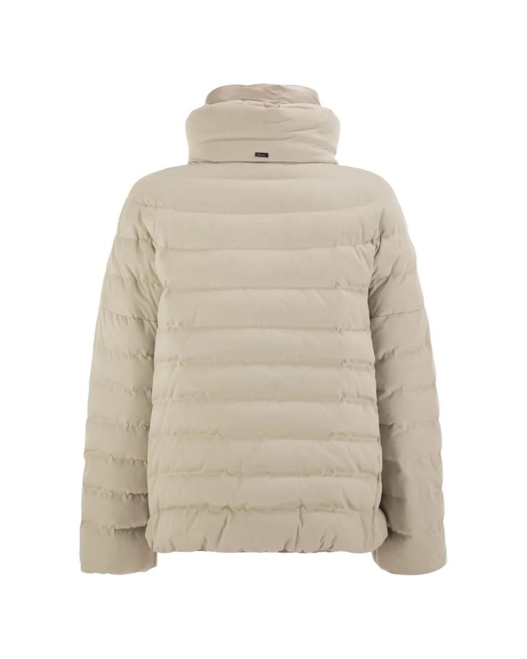 Herno Natural Padded Calf Suede-Effect Jacket