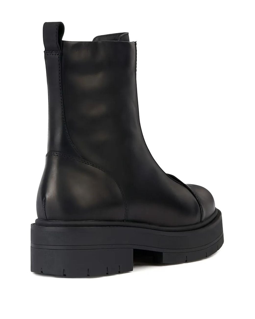 Geox Black Spherica Leather Ankle Boots