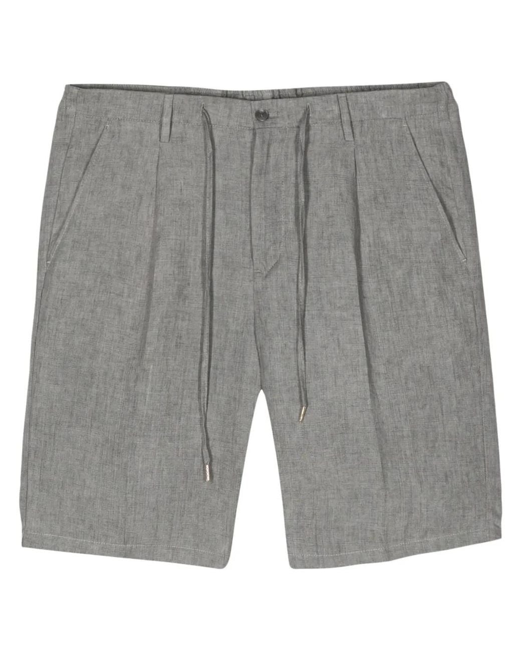 Briglia 1949 Gray Mélange-Effect Bermuda Shorts for men