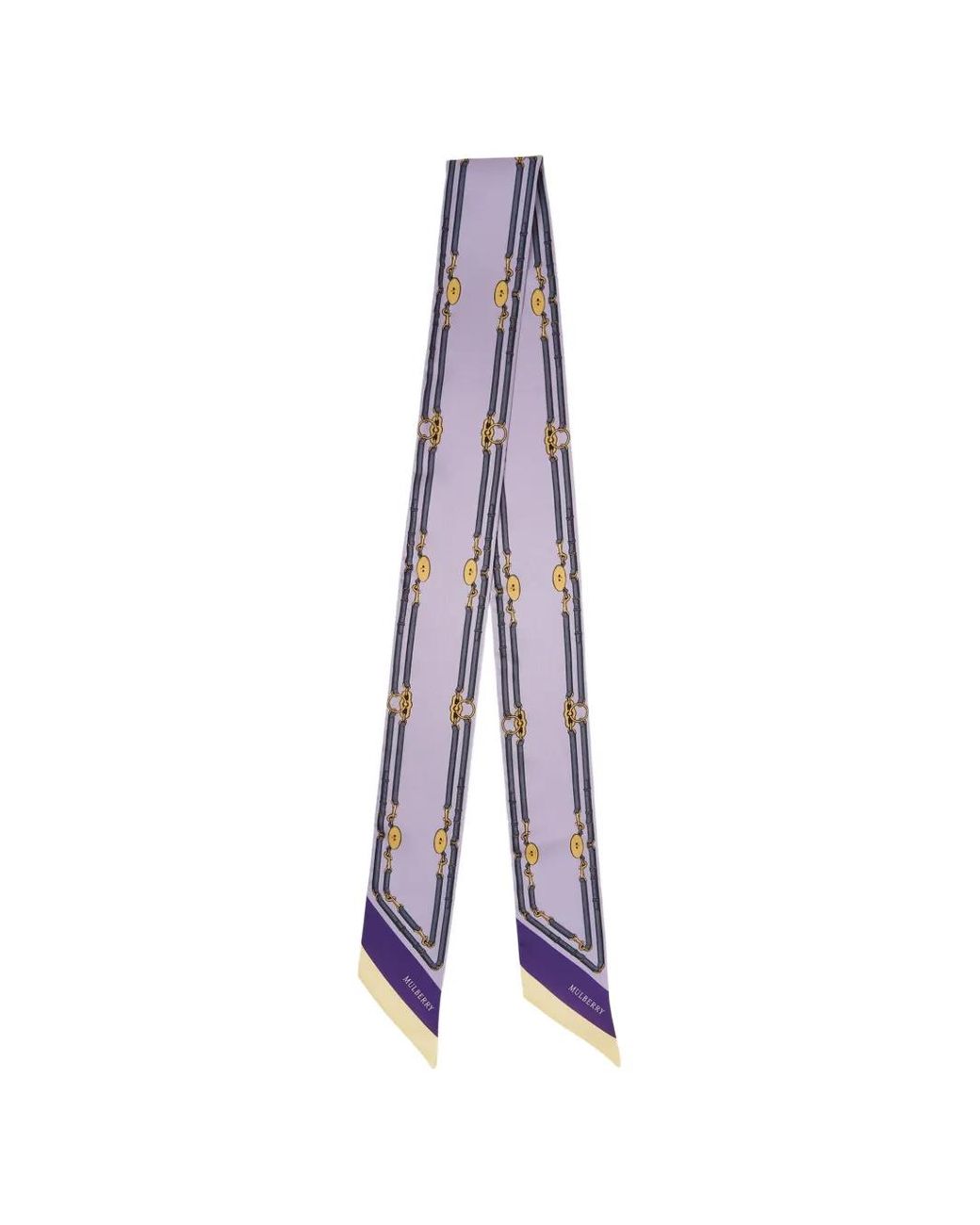 Mulberry Purple Chain-Print Scarf
