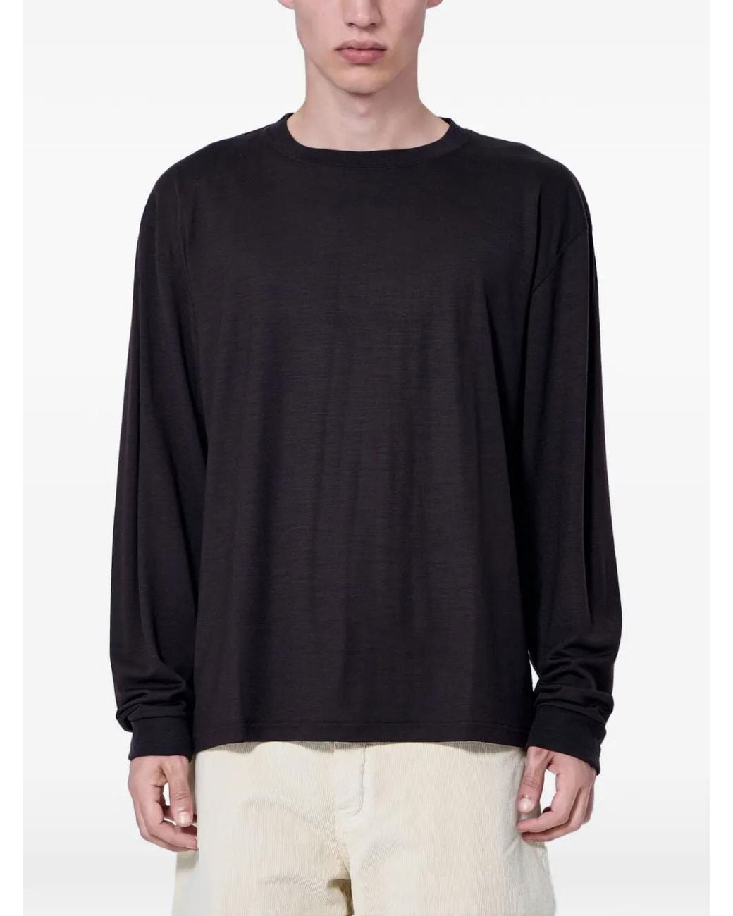 Studio Nicholson Black Pinhas Long-Sleeve T-Shirt for men