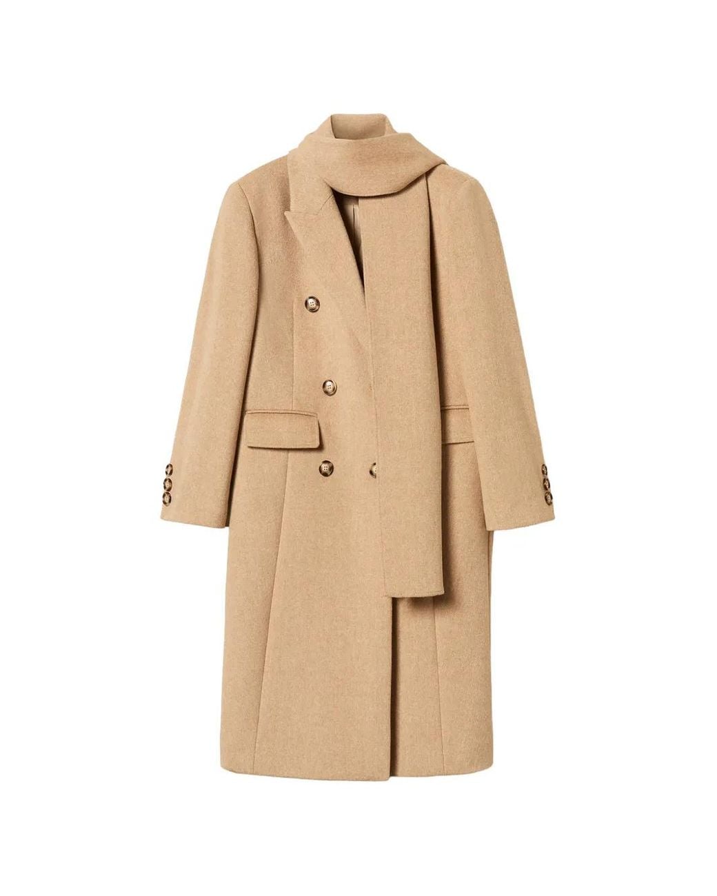 Twinset Natural Velour Wool Cloth Coat