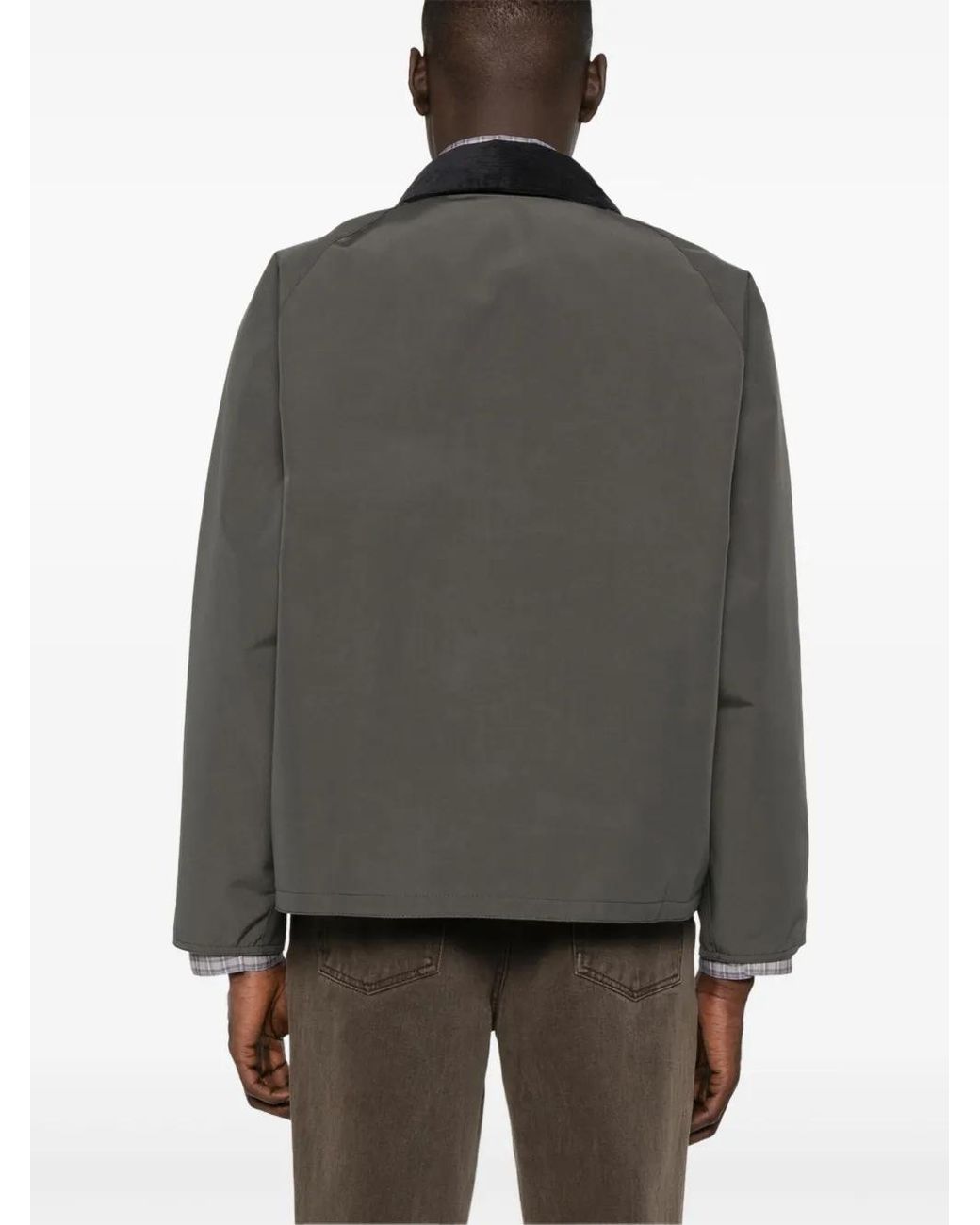 Barbour Gray Oversized Reversible Transporter Jacket for men