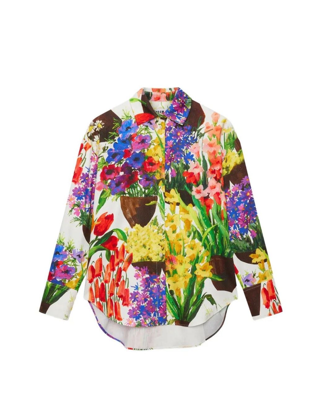 Chemise À Fleurs MSGM en coloris White
