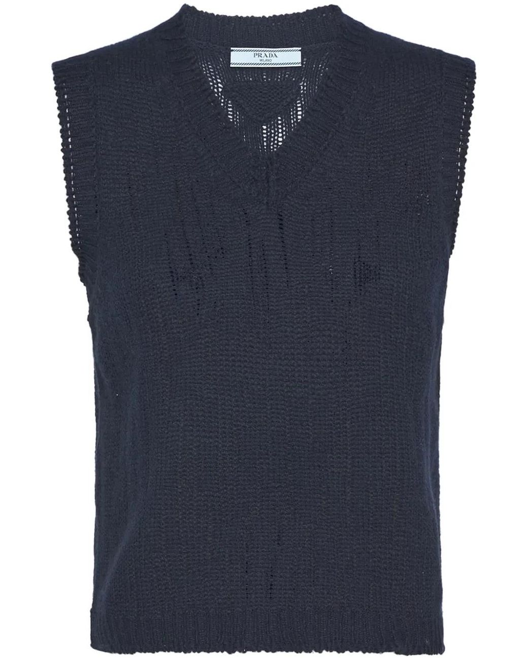 Prada Blue Cashmere Vest