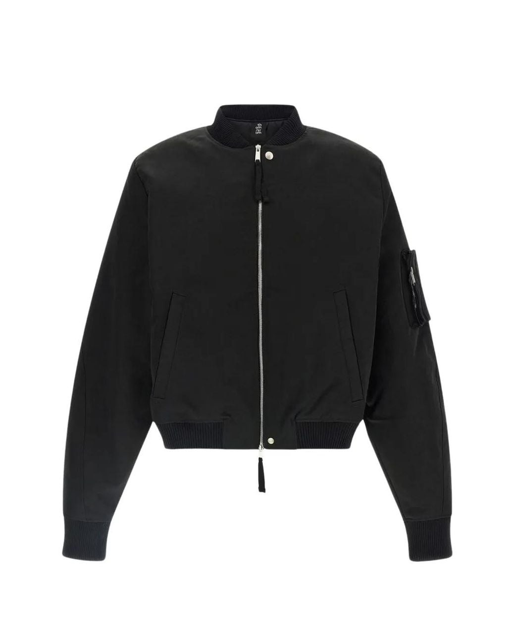 Thom Krom Black Zip-Up Bomber Jacket for men