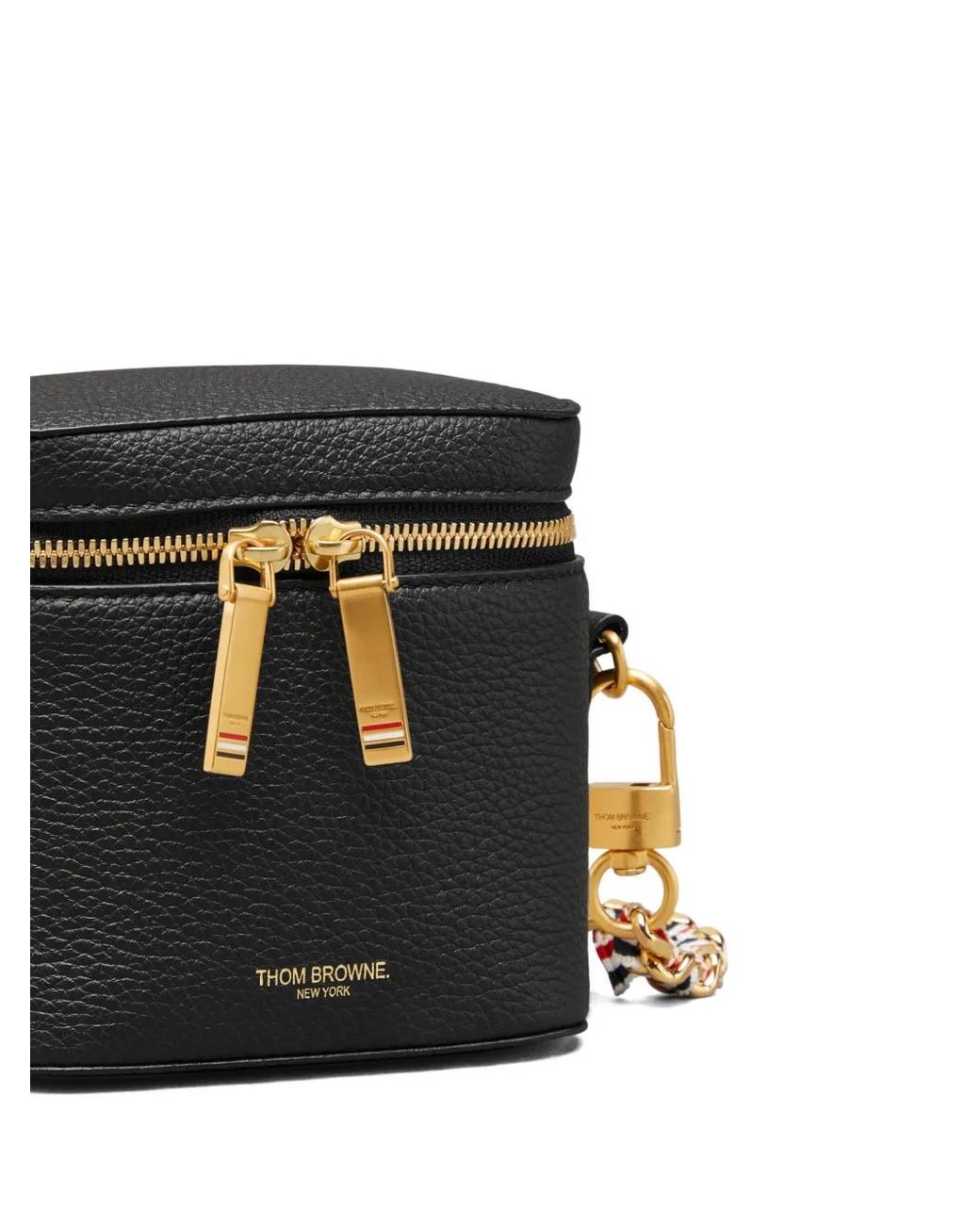 Thom Browne Black Sac À Bandoulière En Cuir