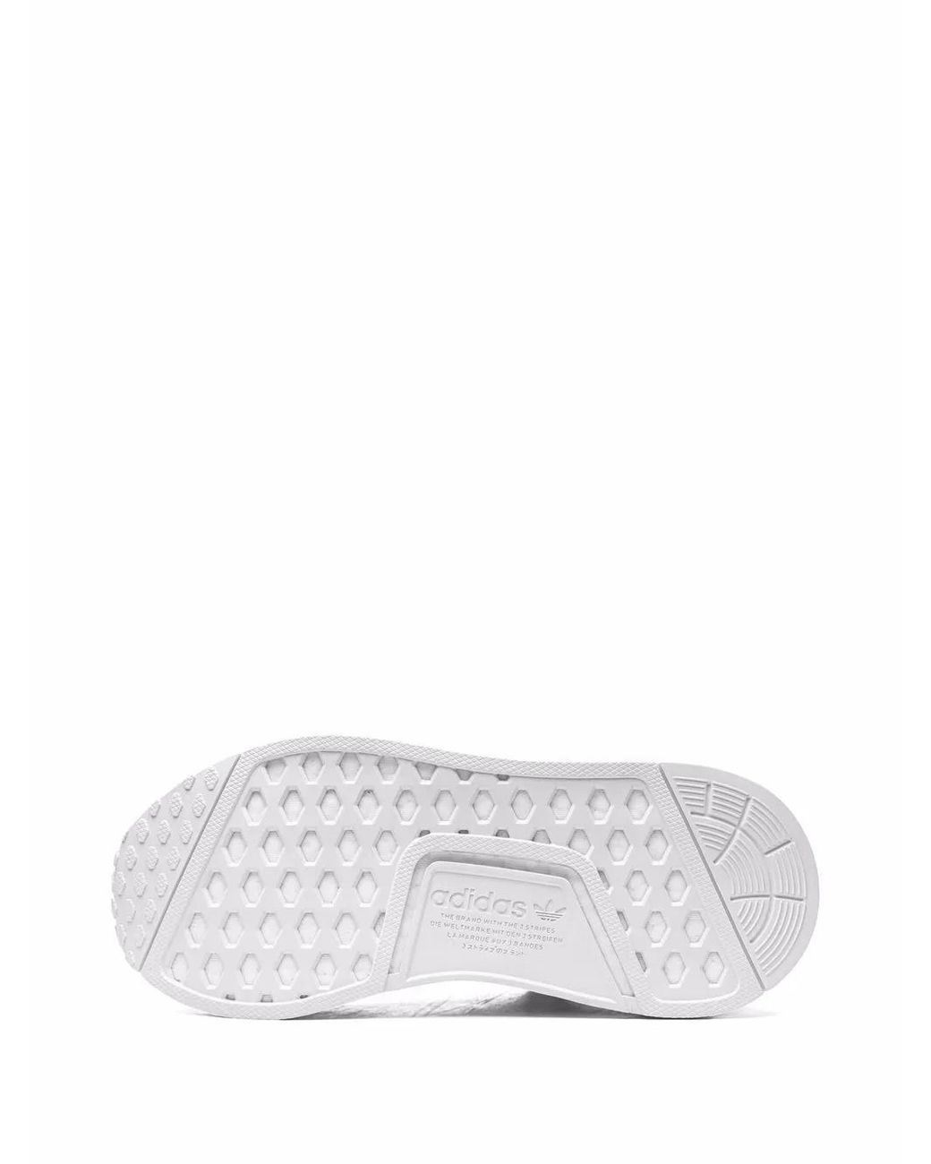 Adidas White Nmd_R1 Lace-Up Sneakers